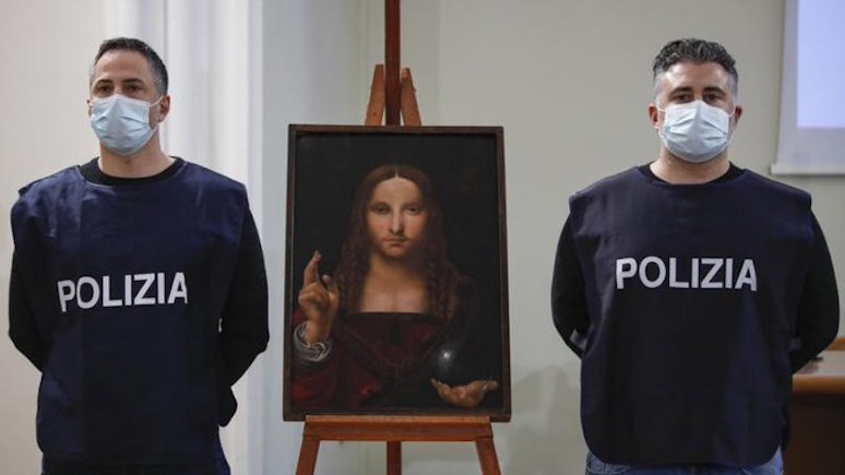 CNN: полиция Италии нашла 500-летнюю копию картины Леонардо да Винчи «Спаситель мира»