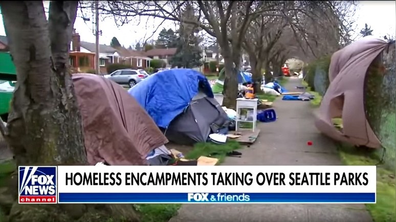 Fox News: иглы и наркотики в парке и не только — бездомные потеснили жителей Сиэтла из привычных им мест отдыха &mdash; ИноТВ