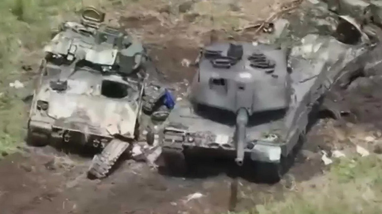 Forbes: за последние дни ВСУ потеряли сразу три танка «Леопард 2»