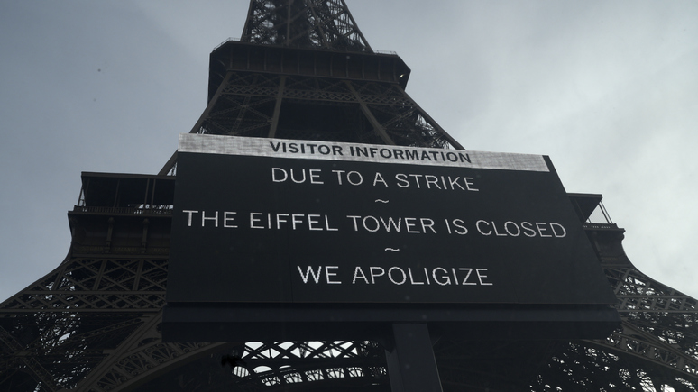 TF1: Эйфелеву башню закрыли из-за забастовки в 100-ю годовщину смерти её создателя