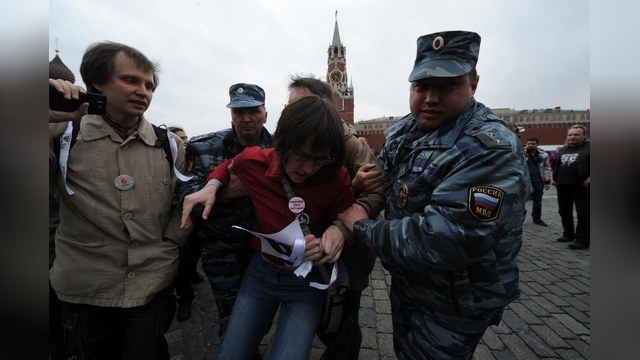 В Москве задержаны десятки противников Путина