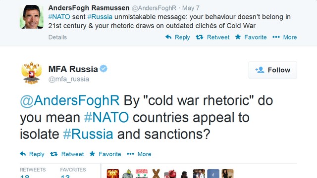 Россия и НАТО обменялись «любезностями» в Twitter