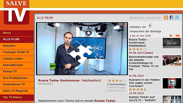 Thüringer Allgemeine: Местный веймарский телеканал показывает российскую государственную пропаганду