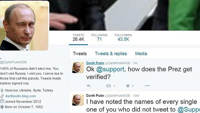 VOA: Twitter разблокировал «Дарта Путина» под давлением критиков