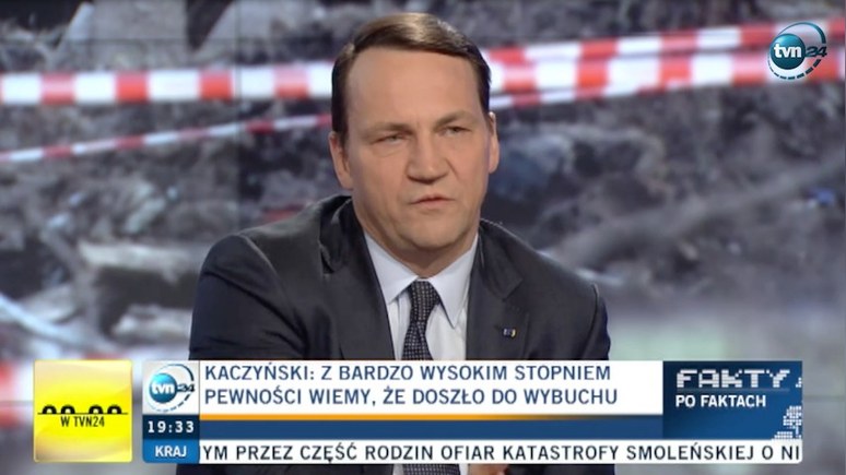 TVN24: Сикорский назвал теорию о теракте на самолёте Качиньского бреднями