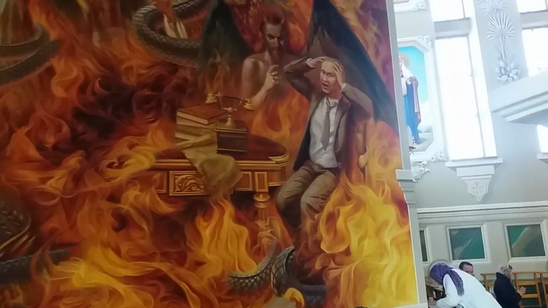 Апостроф: украинские греко-католики сожгли в аду «Путина», СССР и свастику