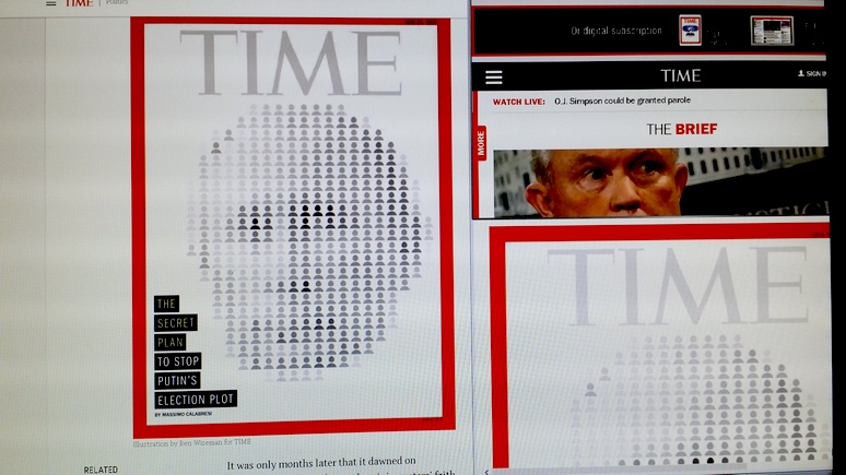 Time сложил портрет Путина из безликих иконок и рассказал, как США хотели уберечь выборы от хакеров