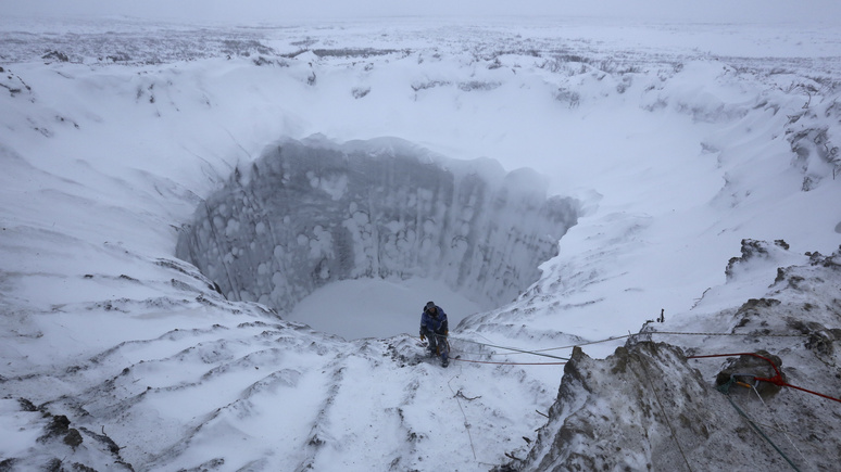 CNBC: от таяния вечной мерзлоты Сибирь пошла кратерами