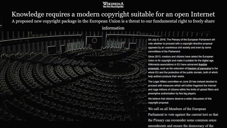 TechCrunch: «Википедия» на испанском, итальянском и польском закрылась ради свободы слова