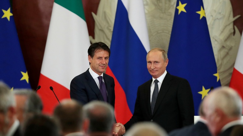 Neue Zürcher Zeitung о первой встрече Путина и Конте: прекрасное единение и взаимопонимание