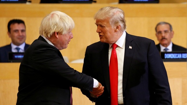 Times: Трамп планирует отужинать с Джонсоном во время визита в Великобританию