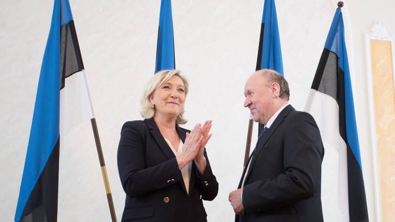 Monde: в Таллине Марин Ле Пен пришлось объяснять свои связи с Россией