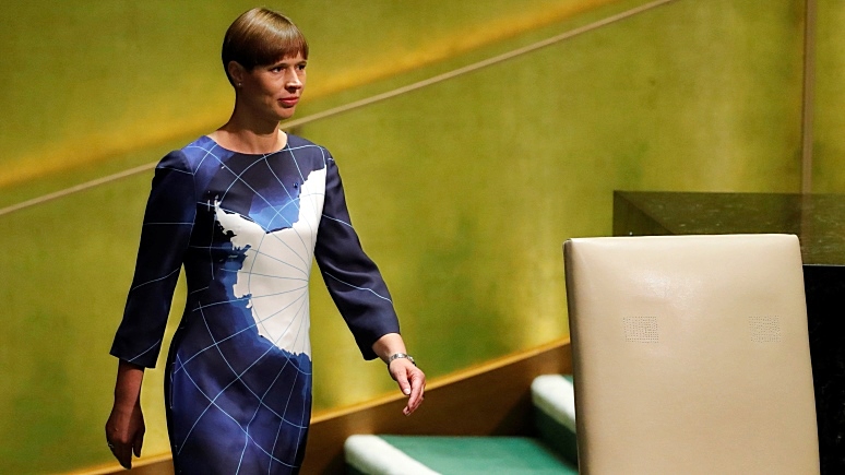 ERR: платьем с Антарктидой президент Эстонии напомнила в ООН о спасении планеты
