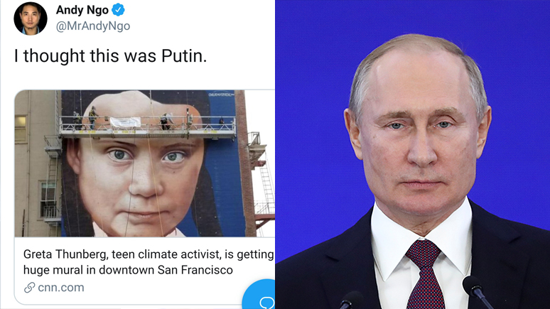 Newsweek: Грета Тунберг или Владимир Путин — в Twitter обсуждают, как они похожи