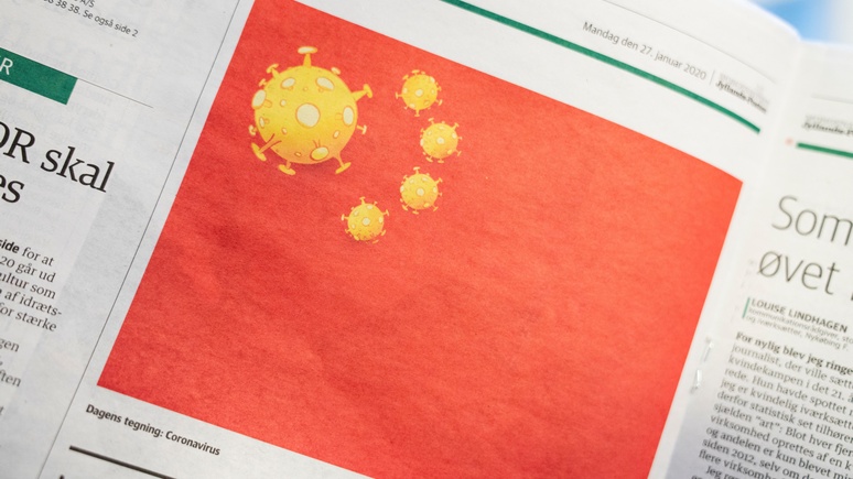Local: «всего лишь иллюстрация борьбы с вирусом» — датская газета не стала извиняться за карикатуру на флаг Китая 