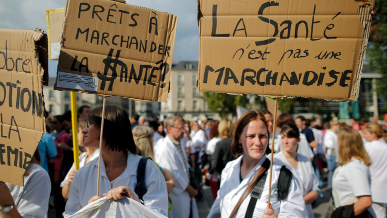 Valeurs actuelles: «белые халаты» после «жёлтых жилетов» —  Макрон рискует нарваться на новую волну протестов