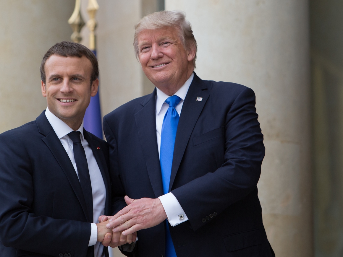 Bromance: Президенты США и Франции встретились в Вашингтоне