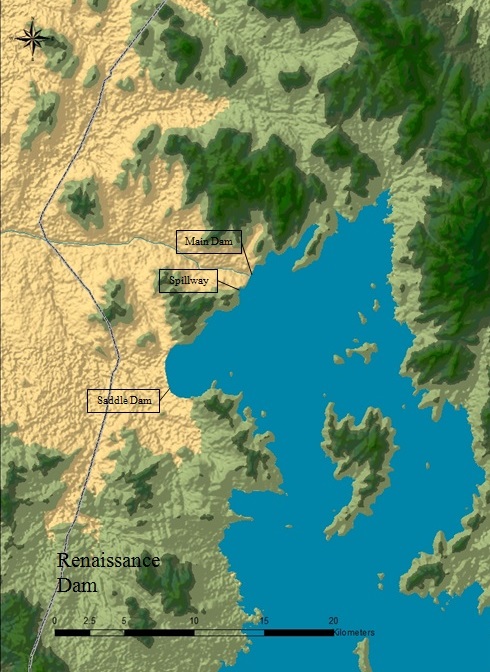 Место строительства эфиопской плотины