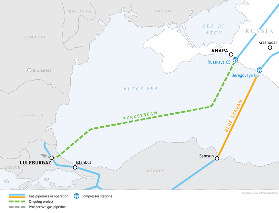 "Турецкий поток" связывает побережья России и Турции