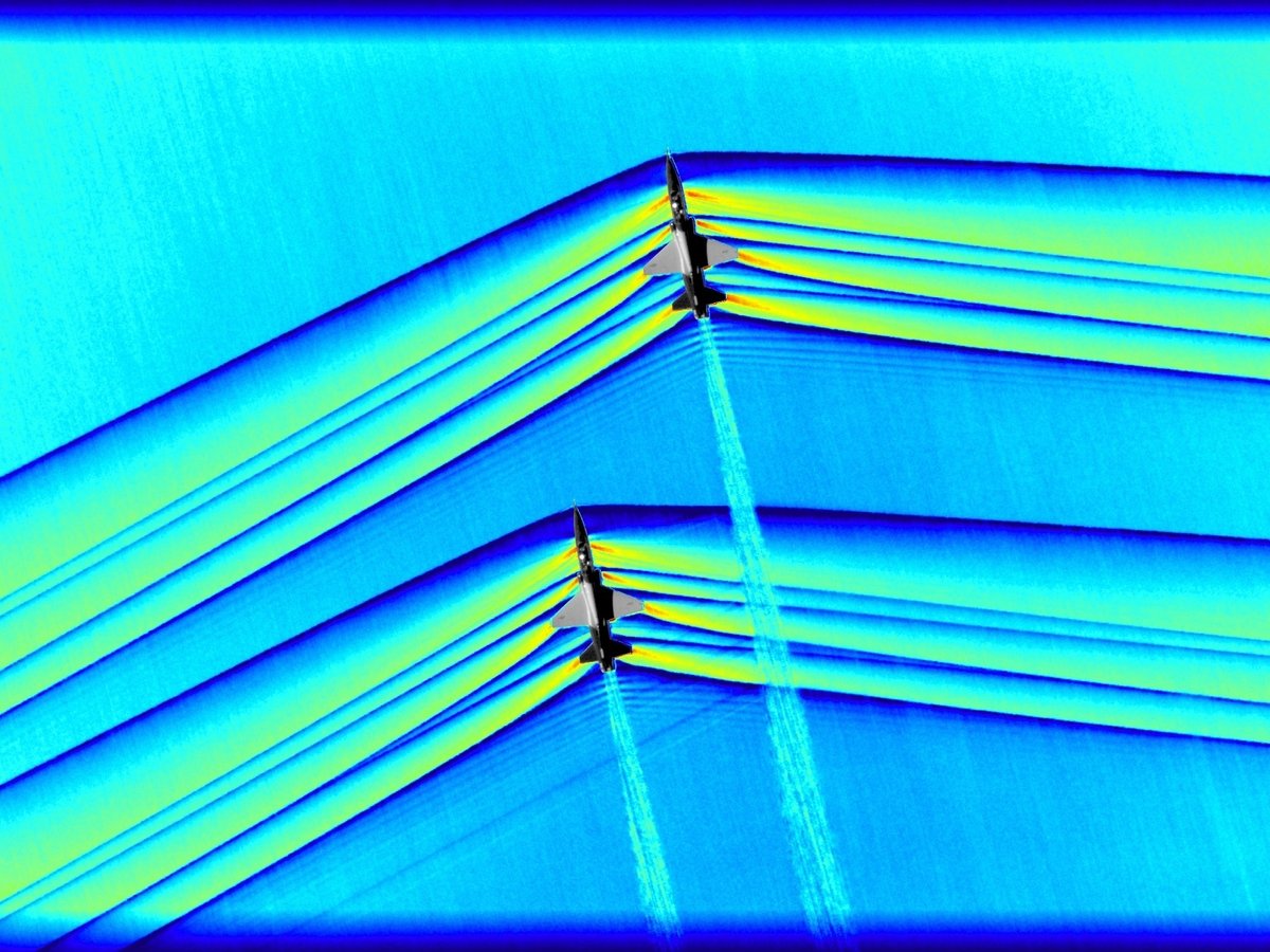 NASA впервые в истории сфотографировало ударные волны от сверхзвуковых самолетов