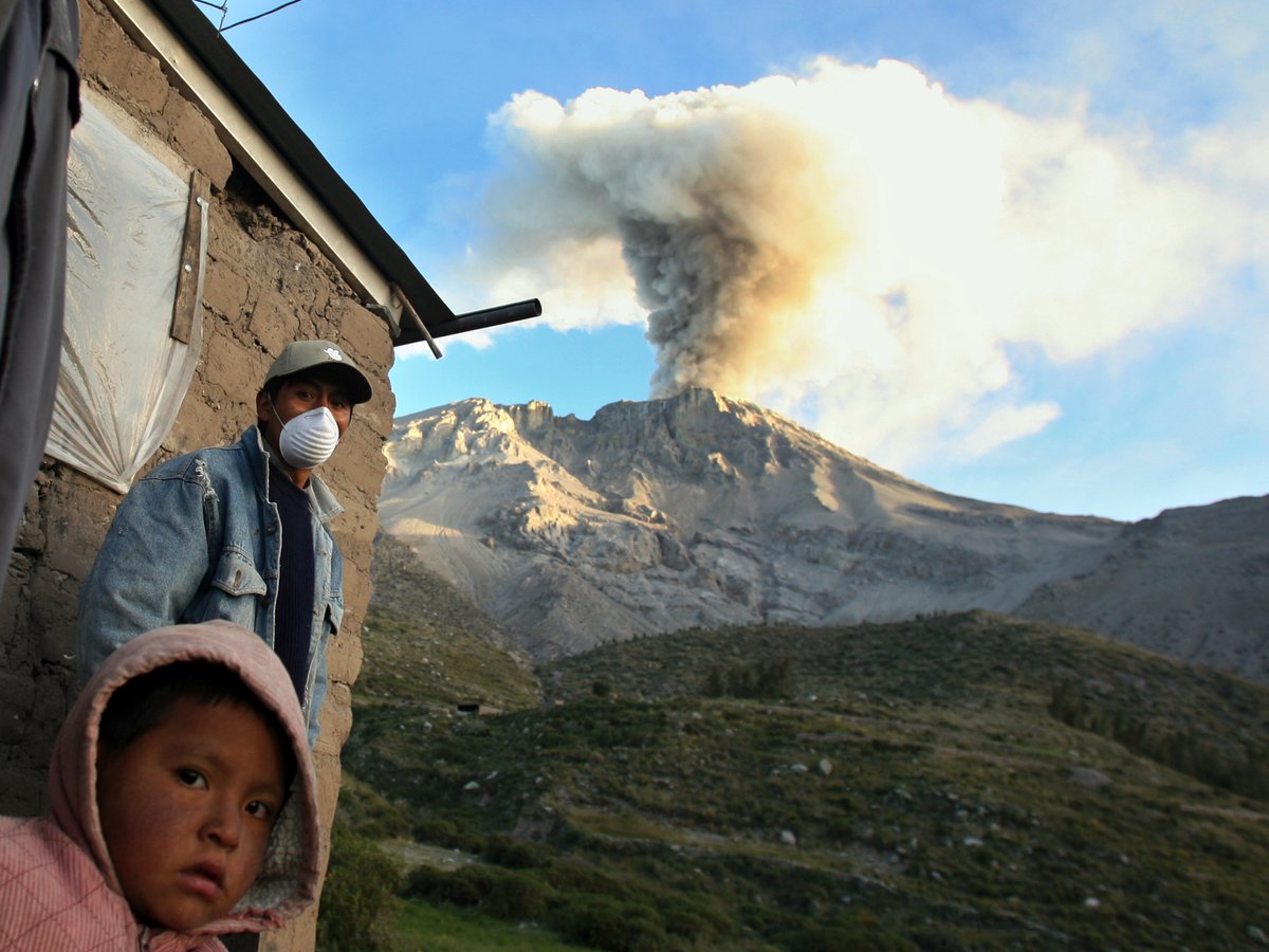 Сотни эвакуированных и животные в масках: Перу под вулканическим пеплом (фото)