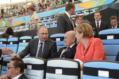 الرئيس بوتين في المباراة النهائية لمونديال البرازيل 2014