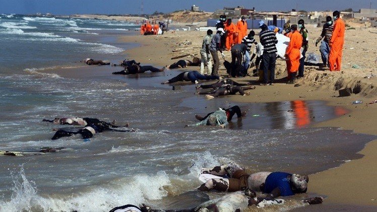 انتشال 170 جثة لمهاجرين غير شرعيين قبالة السواحل الليبية 