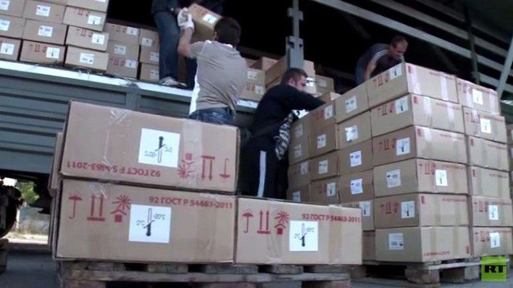 معونات روسية جديدة تصل إلى لوغانسك