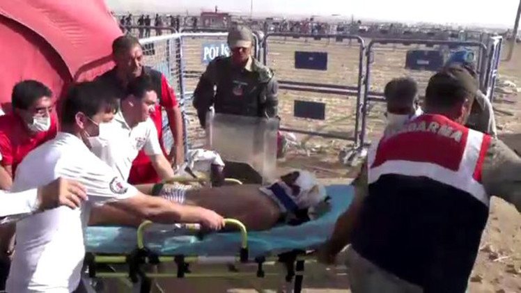 بالفيديو.. إصابة 3 أطفال سوريين في انفجار لغم قرب الحدود التركية