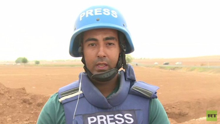 تعرض فريق قناة RT لإطلاق النار على الحدود السورية التركية 