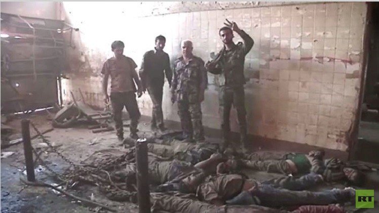 بالفيديو من سورية.. جثث مسلحي "اجناد الشام" تتراكم في دمشق (تحذير: مشاهد قاسية)