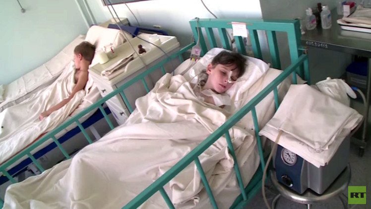 معاناة الأطفال الجرحى جنوب شرق أوكرانيا