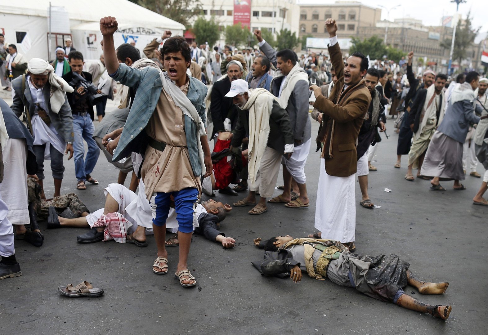  ردة فعل المتمردين الحوثيين بعد الهجوم الانتحاري في صنعاء 9 أكتوبر/تشرين الأول 2014