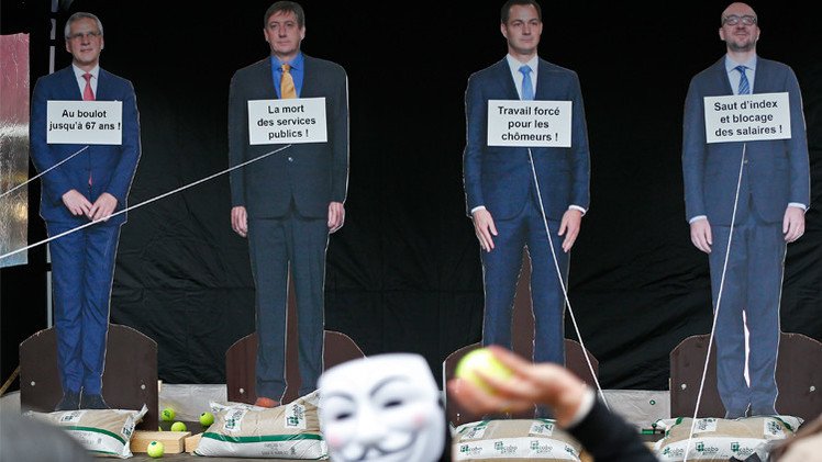 بروكسل تشهد إضرابا عاما احتجاجا على سياسة الحكومة التقشفية (فيديو)