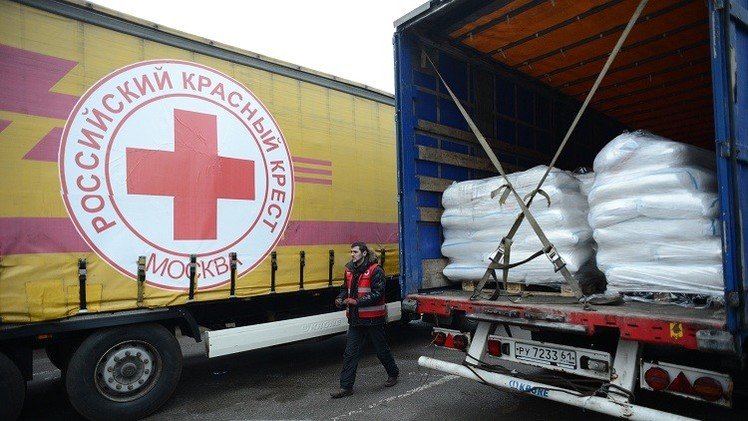 قافلة مساعدات إنسانية  من مقاطعة موسكو تتجه إلى لوغانسك