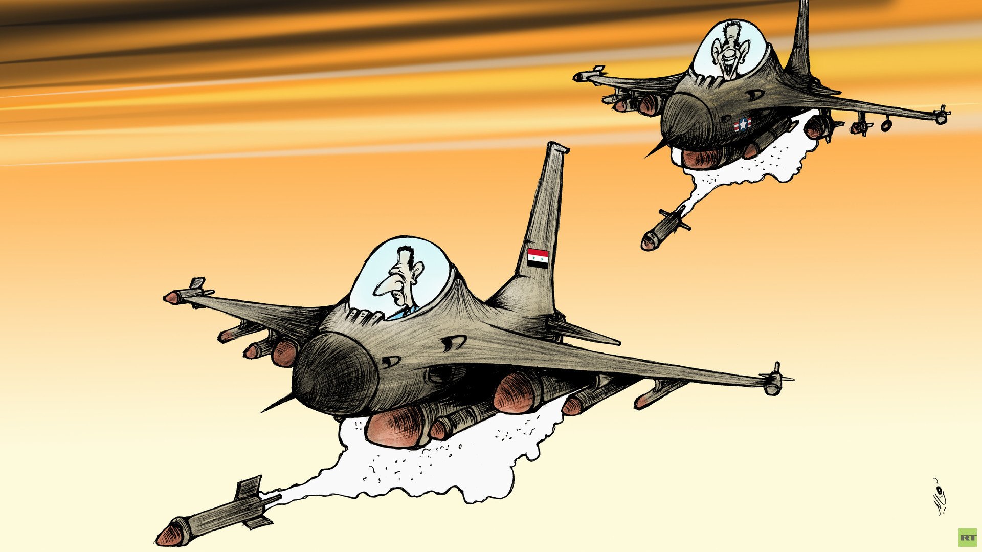 قوات التحالف الدولي والقوات الجوية السورية تقصفان مواقع "داعش"