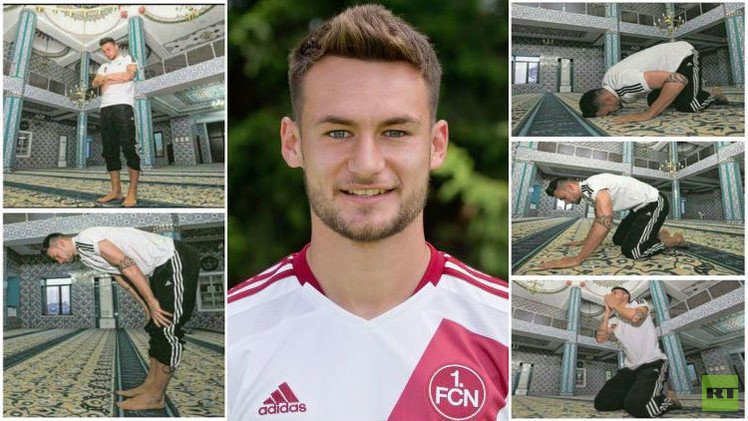 بالصور.. لاعب من فريق نورمبرغ الألماني يعتنق الإسلام