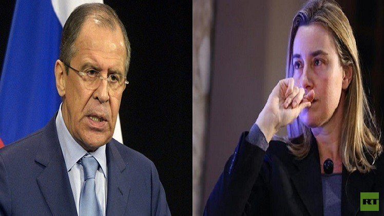 لافروف وموغيريني يبحثان سبل تنفيذ اتفاق مينسك 