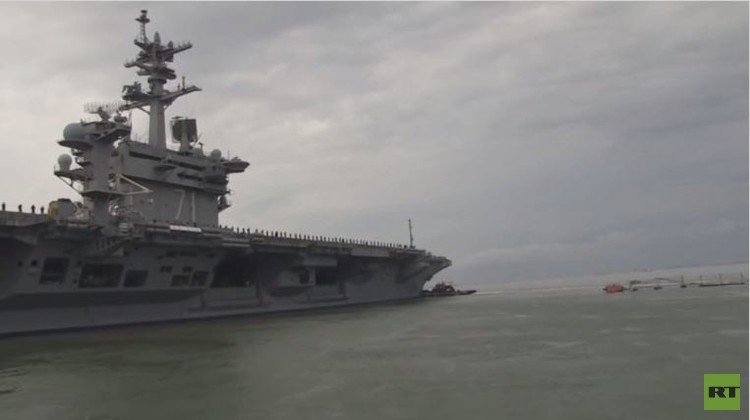 بالفيديو.. حاملة الطائرات الأمريكية "ثيودور روزفلت" تتجه إلى الشرق الأوسط لمحاربة داعش