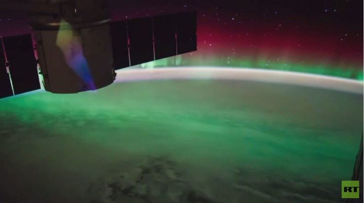  لقطات خلابة للشفق القطبي من المحطة الفضائية الدولية (فيديو)