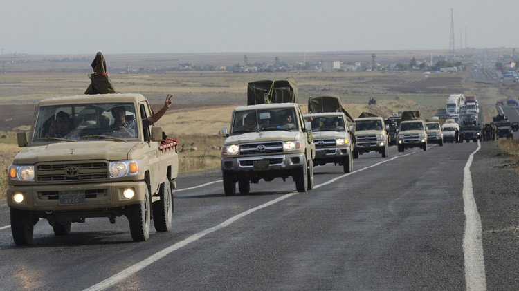 قوات البيشمركة الكردية تغادر عين العرب عائدة إلى العراق