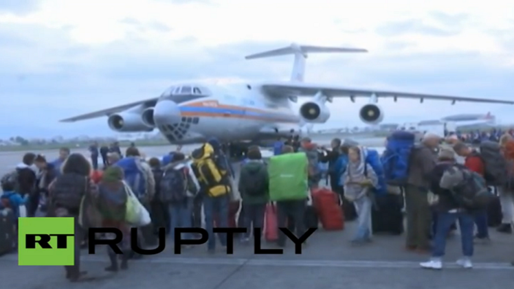 الطائرة الروسية إلى نيبال لإجلاء الروس والأجانب