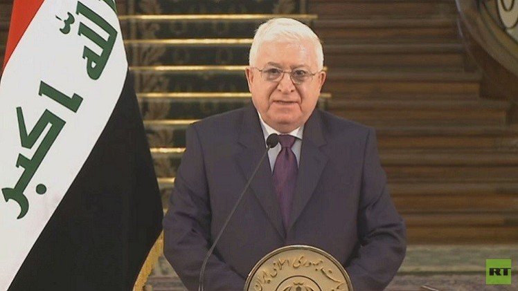 الرئيس العراقي يعلن مواصلة التعاون الاستراتيجي بين بغداد وطهران