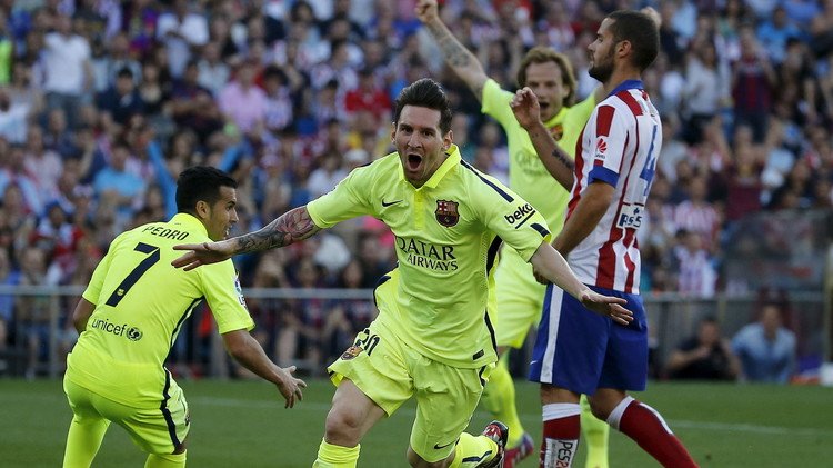 برشلونة يتوج بلقب الليغا في ملعب أتلتيكو مدريد .. (صور+فيديو)