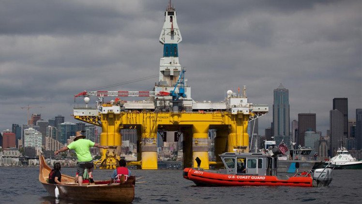 احتجاجات في سياتل ضد مشاريع التنقيب عن النفط في القطب الشمالي