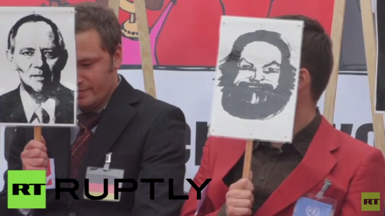 ألمانيا.. احتجاجات منددة باجتماع وزراء مالية مجموعة السبع (فيديو)