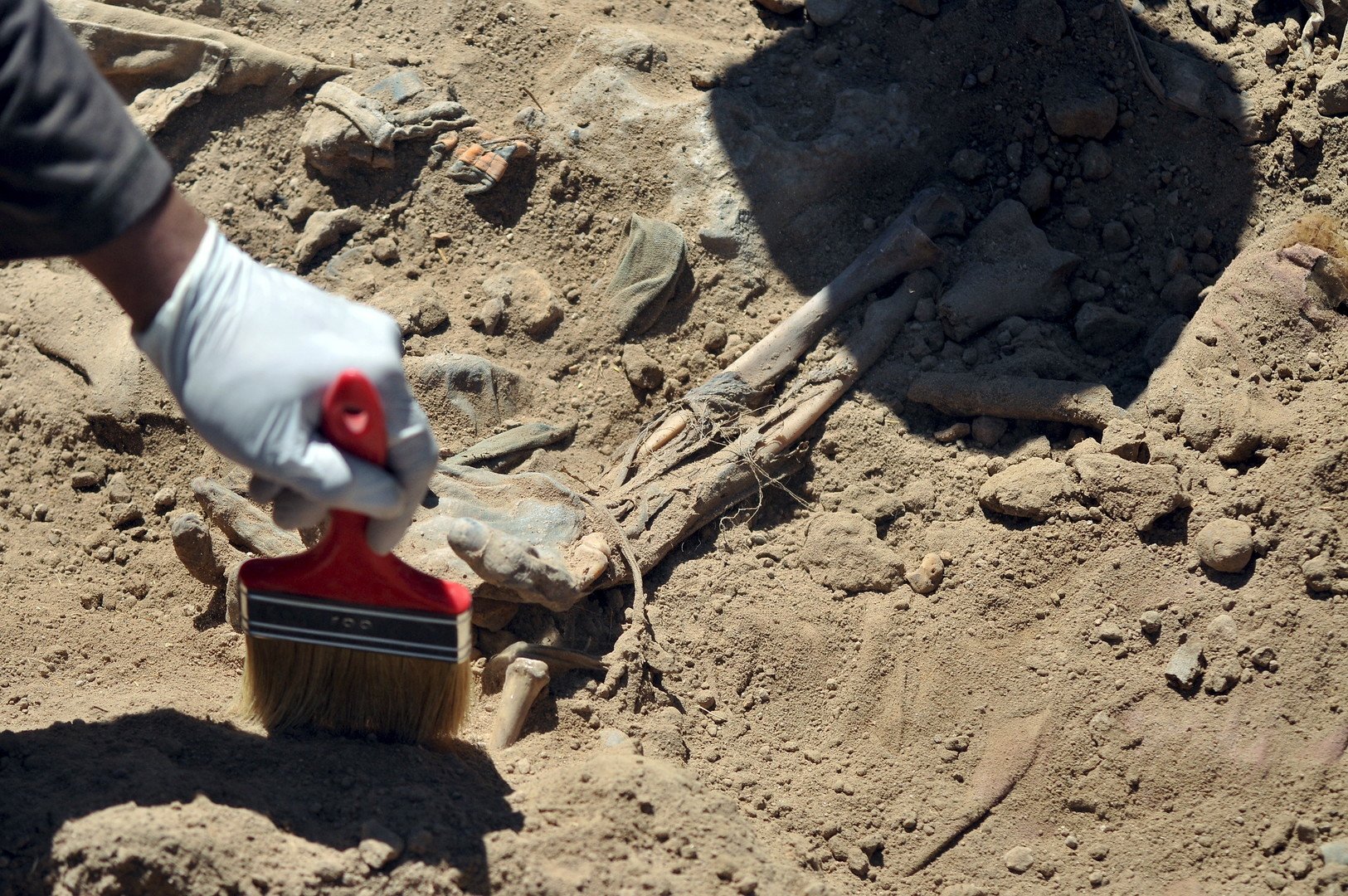 العثور على مقابر جماعية في تكريت شمال بغداد (فيديو)