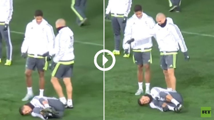 (فيديو) بيبي يتدخل بعنف ضد رونالدو في التدريبات