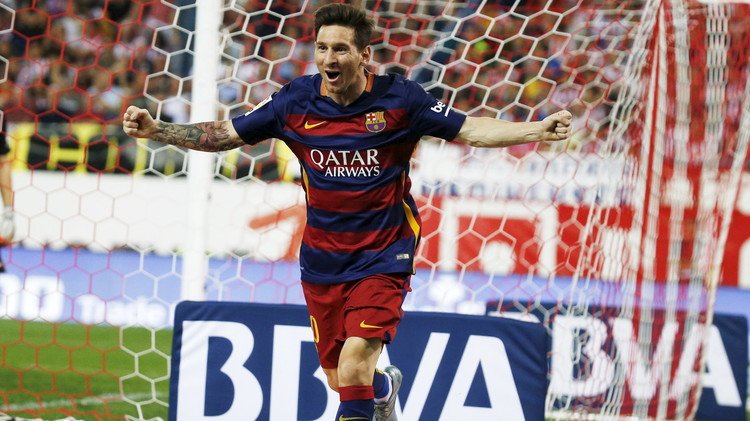 (فيديو) ميسي يحتفل بمولوده الجديد بهدف الفوز في شباك أتلتيكو مدريد