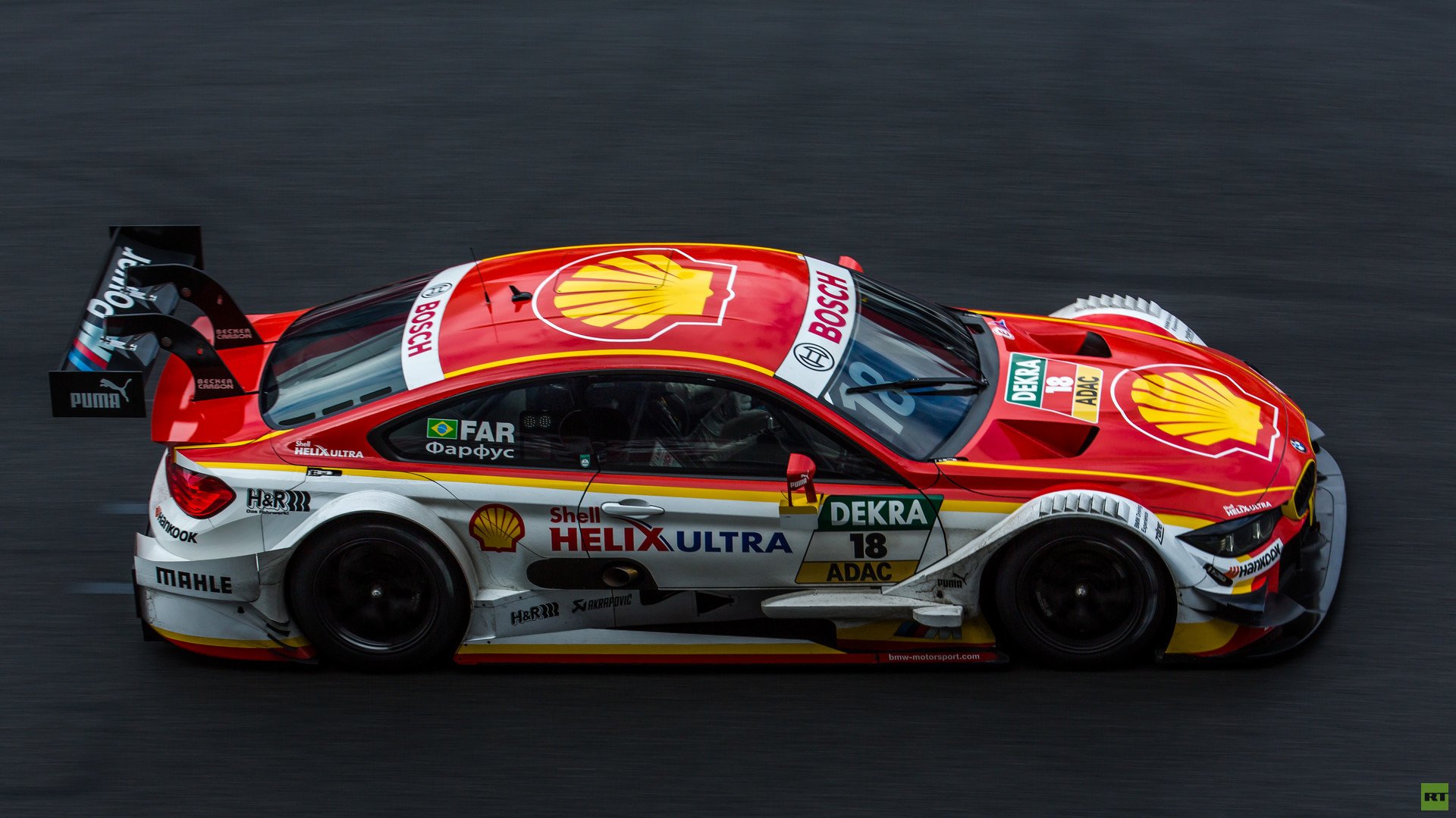 البرازيلي أوغوستو فارفوس سائق فريق RBM على سيارة BMW